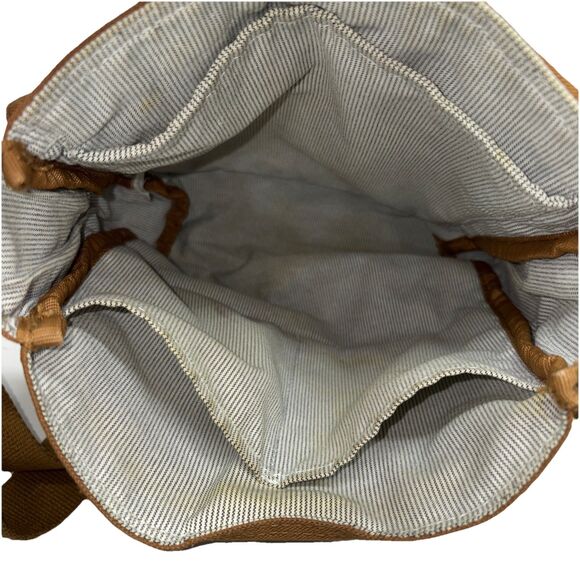 Carhartt Crossbody Bag Brown Black Two Tone Wide Strap Snap Closure Messenger - Picture 6 of 10